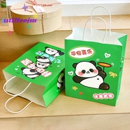 [utilizojmS] Cartoon Panda Gift Bag Student Cute High-Looking Paper Bag Children's Day Inspirational Handbag Gift Packaging Bag new