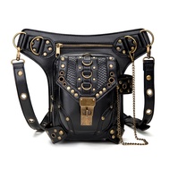 Ready Stock ebay Chain Bag Female Small Bag Steampunk Retro Motorcycle Bag Ladies Shoulder Messenger