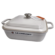 LE CREUSET 舊金山系列方形烤盤 附蓋 棉花白  23cm  1個