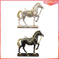 [szxmkj2] Horse Statue, Animal Figurine Resin Horse Sculpture Art Figurine for Table Bedroom