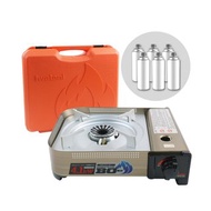 【Iwatani岩谷】三代強火日本防風磁式瓦斯爐附收納盒與瓦斯罐入