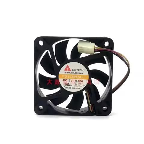 New Fan for Y.S.TECH FD126015LL 6015 DC12V 0.12A Silent Cooling Fan 6CM 60*60*15mm