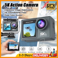 KiTBEEZ🔥5K Action Camera Sport Action Camera 48MP WIFI 30FPS Dual Touch Screen 5XZoom 30M Waterproof