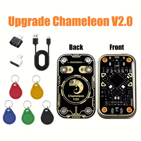 News Chameleon Ultra V2.0 RFID Smart Chip Reader NFC Duplicator+3XCUID 6XUID Keychain 125Khz 13.56Mh