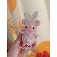 Handmade Amigurumi Crochet Lulu Pig 🐷猪猪挂件