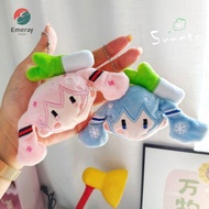 EMERAY Miku Plush Keychain, Stuffed Soft Hatsune Miku Plush Doll, Periphery Accessories Cartoon Miku