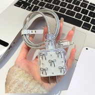 AS05 18W Charger Protector/20W Coquette Case Cable Ribbon Flower Bear Motif