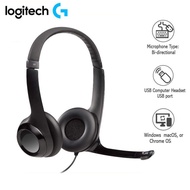Logitech Noise Cancelling Headset With Mic H110 H111 H390 Stereo Single/Dual 3.5mm Wired Headphones 