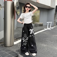 YADOU ชุดเดรสผูกโบว์ผ้าลูกไม้สำหรับผู้หญิงชุดสูทกางเกงขาม้าฮิปฮอปเท่แฟชั่นฤดูร้อน