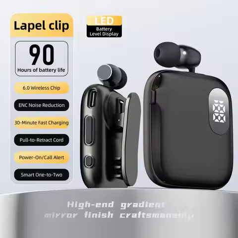 K91 PK F920 R11 lavalier V6.0 Bluetooth Noise Canceling 90h playtime music LED Power Display Retract