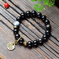 精品天然黑曜石10MM手鏈 中性款 男女都可以戴 個性百搭