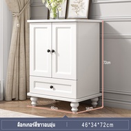 five furnitures ตู้ทีวี ชั้นวางทีวี ตู้ทีวีไม้ ตู้วางทีวีมีลิ้นชัก ชุดตู้ล็อกเกอร์วางทีวี สีขาว[จัดส