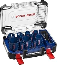 Bosch Expert Tough Material Hole Saw Set (for Wood with Metal, Brick, Diameter 20-76 mm, Professiona