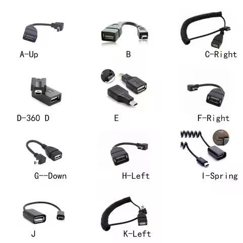 Mini USB Male to USB Female Converter Connector Transfer data Sync OTG Adapter for Car AUX MP3 MP4 T