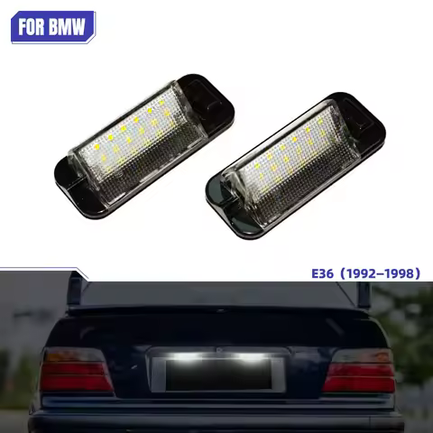 For BMW E36 Led License Plate Light 18SMD White 12v Number Plate Lamp Bulbs For BMW E36 318i 318is 3