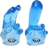 2PCS Blue Fashionable and Trendy Magic Wand Attachment, Soft TPR Head Cover, Increases Quality of Li