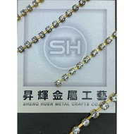 Brass Handmade Chain-Moon Claw Rhinestone Chain