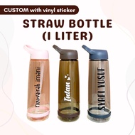 1 Liter Water Bottle Sport Water Bottole 1L Bottle Personalised Bottle Customised Bottle