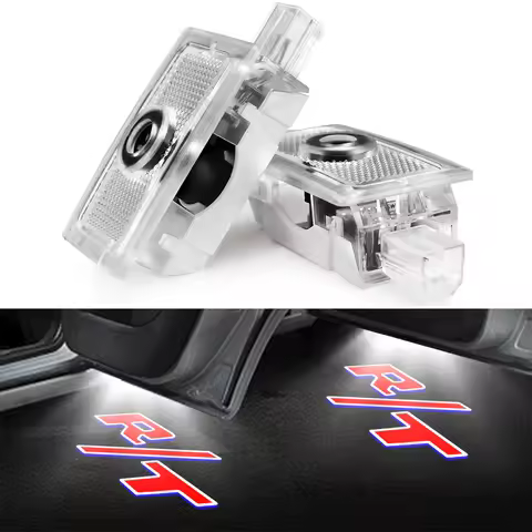 Red R/T Logo Projectors Light Ghost Courtesy For Dodge Shadow Light 2pcs RT Door Light For Dodge Mag