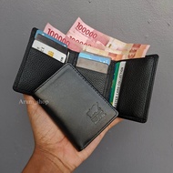 Lipat 3 Dompet mini kulit sapi pria dan wanita