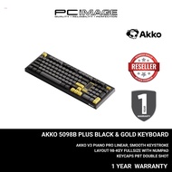 AKKO 5098B PLUS BLACK & GOLD MECHANICAL KEYBOARD - AKKO V3 PIANO PRO (1YW)