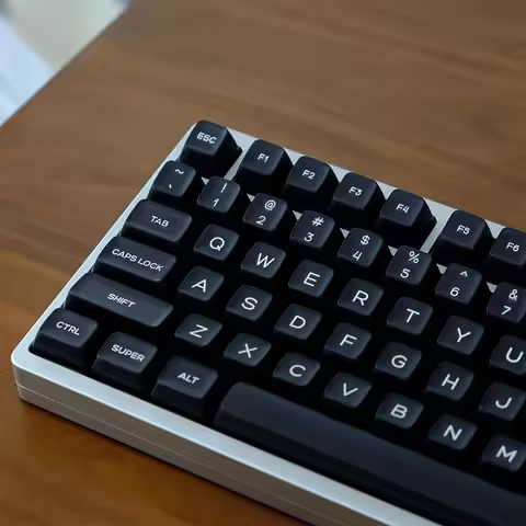 142 Keys Sa Profile Keycaps Black Translucent PBT Doubleshot Keycaps Set Fit for 60% 65% 75% 95% Mec