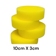 CAR Detailer Tyre Wax Yellow SpongeHigh-Quality Fine-Pore Polyester (10cm x 3cm)