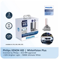 Philips Xenon White Vision Plus Headlight HID Bulb ( +120% More Light | 5000K Ultimate White )
