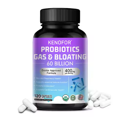 Adult Probiotic Capsules 60 Billion CFU - Promotes Immune and Digestive Health, Nutrient Absorption,