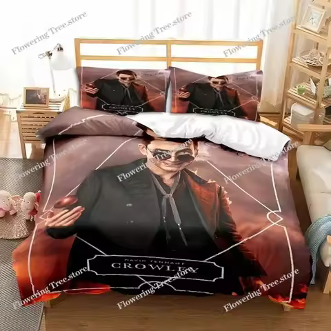 Good Omens Movie Angels Sheets Quilt Covers Bedding Dormitory Sheets Bedding Set Soft Warm Bedding S