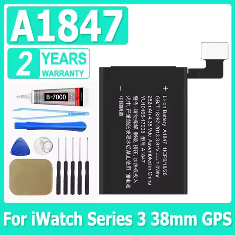 New A1847 A1848 Series3 38mm Battery A1847 A1848 For Apple Watch Series 3 38mm GPS Version Series3 3