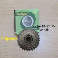 Freewheel Sprocket 7 Speed Ulir Diamond