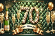 Celebrating 70th Birthday Party Decoration Banner Background Adult Birthday Party Family Party Decor