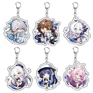 Hot Game Honkai Impact 3 Anime Figures Bronya Zaychik Elysia Raiden Mei Cute Acrylic Keychains Bag D