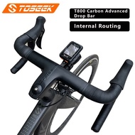 TOSEEK Integrated Handle bar T800 Carbon Fiber Dropbar for Road Bike Di2 Internal Routing Bike Integ