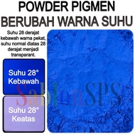 POWDER MEDIUM BLUEpigmen COLOR CHANGING TEMPERATURE 28 DEGREES THERMOCROMIC POWDER 2GR