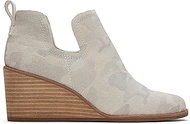 Women's TOMS Kallie Wedge Bootie, Egret Camo, 6 US