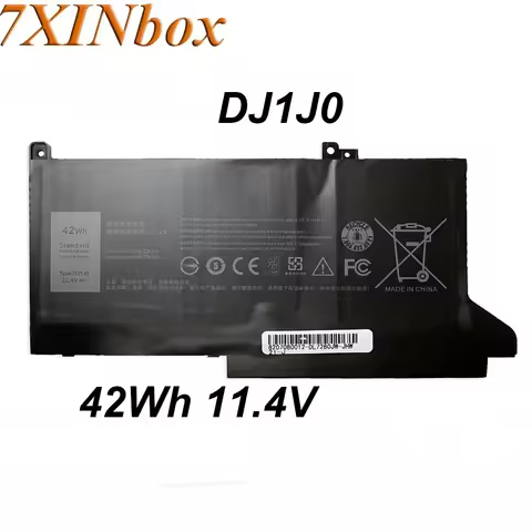 7XINbox DJ1J0 DJ1JO PGFX4 11.4V 42Wh Laptop Battery For DELL Latitude 12 7000 7280 7380 7480 Series 