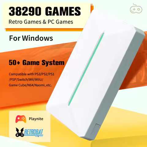 Retro Gaming External Hard Disk For PC Retrobat + Playnite 500GB Emulation Drive With 38000 Games Fo