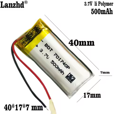 1-12pcs Batteries 3.7V 500mAh 701740 681740 Rechargeable li Polymer Li-ion Battery For marubox 600R 