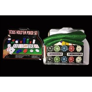 Texas Poker Card Set 200 Chips with Iron Box - Mat Included & 2 Decks - Casino Boardgame Toy