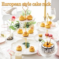 Cake stand      cake stand European ceramic three-layer fruit plate cake stand