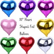 10 inch Heart-Shaped Aluminum Coated Balloon, Heart Balloon (pumps up to about 25cm, small heart)