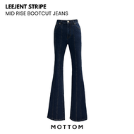 MOTTOM - LEEJENT Mid Rise Front Seamed Bootcut Jeans