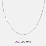 LAZO DIAMOND 375/9K White Gold Twisted Singapore Chain Necklace