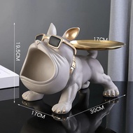 30cm Home Decor Bulldog Figurine Dog Statue Storage Box Animal Ornament Resin Craft Art Sculpture Fi