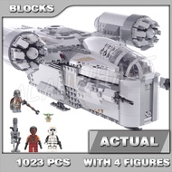 1023pcs Star Wars Razor Crest Armored Transport Shuttle Bounty Hunter 60017 Building Blocks Toy Comp