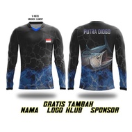 Kaos Baju jersey jersy mancing mania fishing Lengan Panjang printing