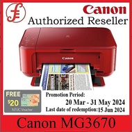 Canon MG3670 Wireless All-in-One Printer Print Scan Copy