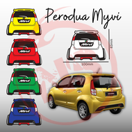 Perodua Car Model Sticker Myvi/Bezza/Aixa/Viva/Alza/Myvi 2018/Axia/Ativa/Aruz - Rear Car Sticker Pri